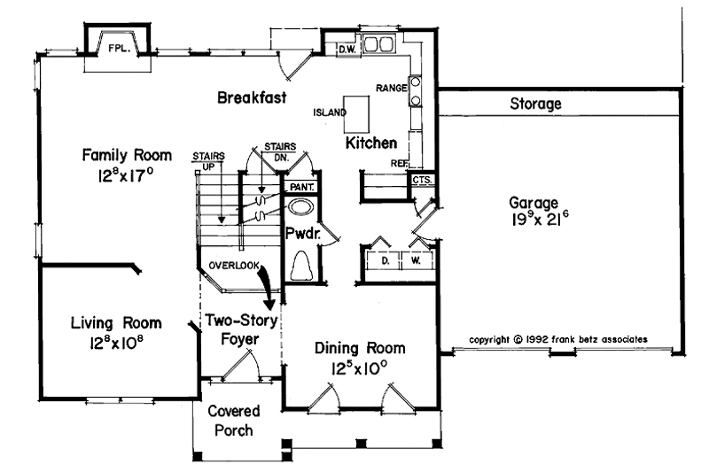 Home Plan - Floor Plan - Main Floor for Mediterranean House Plan #927-57 - 3 bed, 2.5 bath