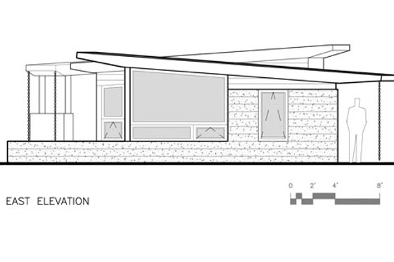Exterior - Other Elevation 6 for Modern House Plan #517-1 - 1 bed, 1 bath