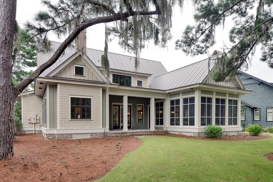 Exterior - Rear Elevation 1 for Country House Plan #928-337 - 4 bed, 4.5 bath