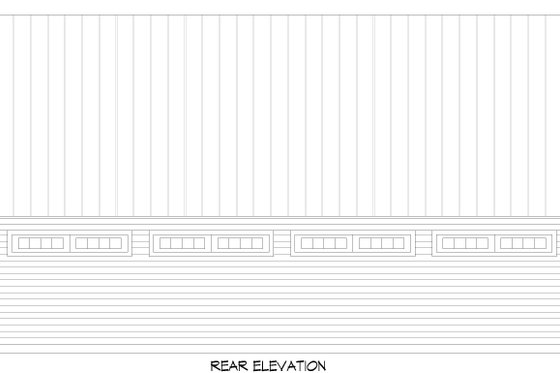 Exterior - Rear Elevation for Country House Plan #932-805, 0 bath