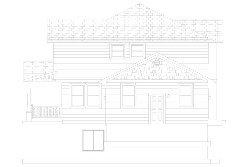 Dream House Plan - Exterior - Other Elevation 4 for Craftsman House Plan #1060-55 - 5 bed, 3 bath