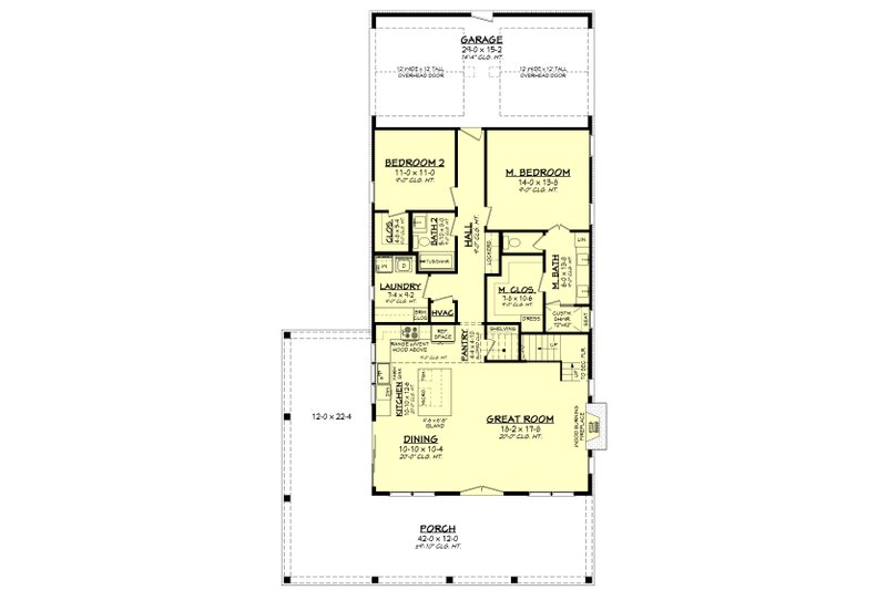 Home Plan - Floor Plan - Main Floor for Barndominium House Plan #430-337 - 4 bed, 3 bath