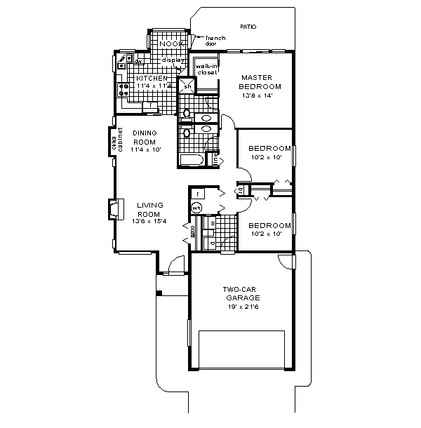 House Plan Design - Ranch Floor Plan - Main Floor Plan #18-136