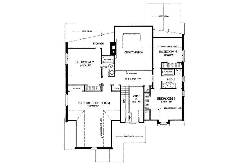 Home Plan - Floor Plan - Upper Floor for European House Plan #137-168 - 4 bed, 3.5 bath