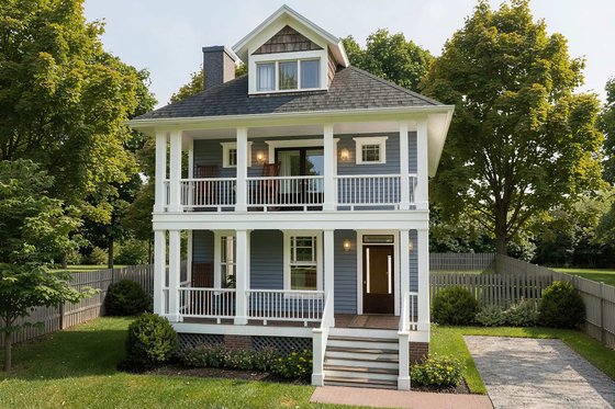 Exterior - Front Elevation for Craftsman House Plan #79-345 - 3 bed, 2.5 bath