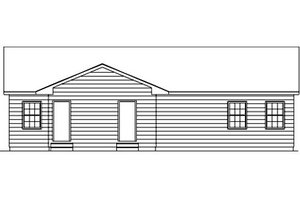 Exterior - Rear Elevation for Ranch House Plan #57-160 - 3 bed, 2 bath