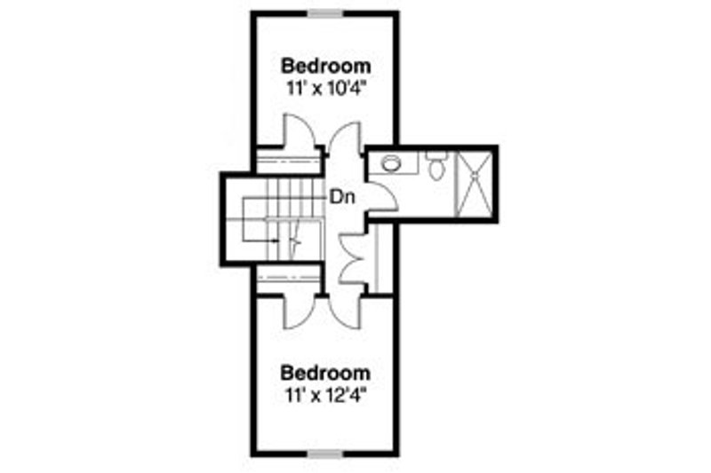 Home Plan - Floor Plan - Upper Floor for Craftsman House Plan #124-746 - 3 bed, 2 bath