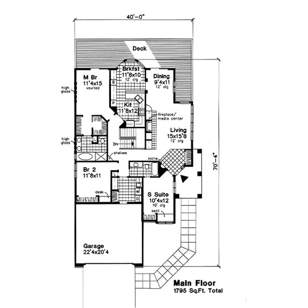 Traditional Floor Plan - Main Floor Plan #50-182