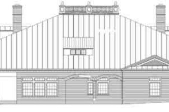 Exterior - Rear Elevation for Classical House Plan #119-179 - 3 bed, 3.5 bath