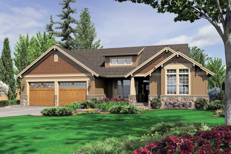 Dream House Plan - Craftsman Exterior - Front Elevation Plan #48-601
