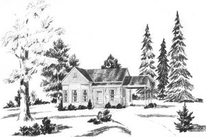 Cottage Exterior - Front Elevation Plan #36-266