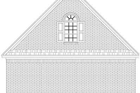 Exterior - Rear Elevation for Traditional House Plan #21-170, 0 bath