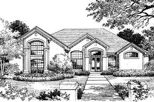 European Exterior - Front Elevation Plan #417-233