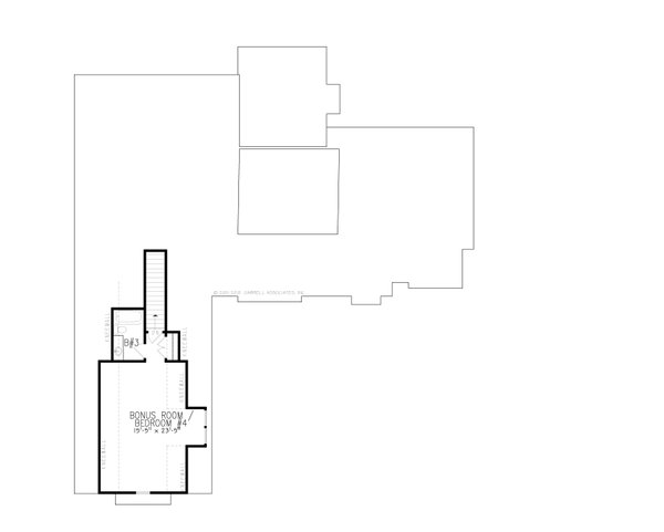 Traditional Floor Plan - Upper Floor Plan #54-422