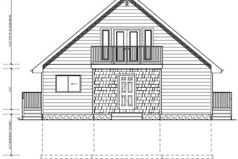 Dream House Plan - Exterior - Rear Elevation for Cottage House Plan #126-167 - 4 bed, 3 bath