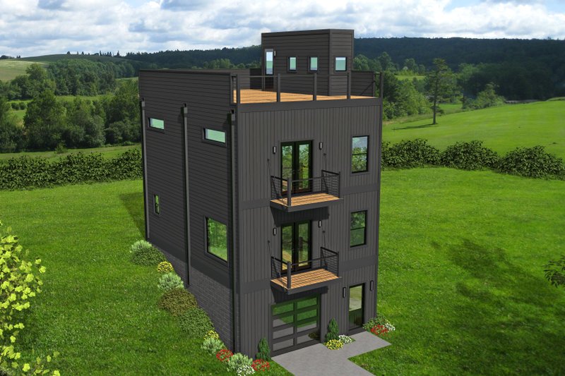 House Plan Design - Contemporary Exterior - Front Elevation Plan #932-324