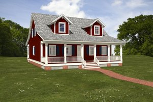 Farmhouse Exterior - Front Elevation Plan #497-7