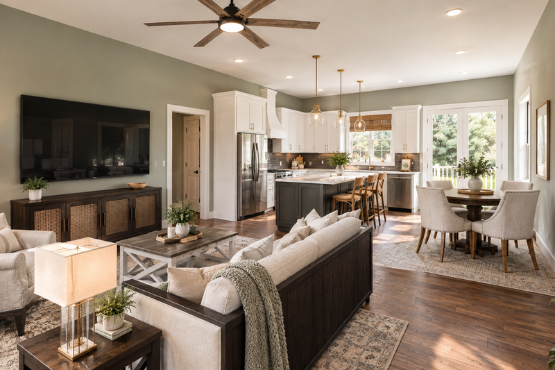 House Design - Interior - Entry for Farmhouse House Plan #44-321 - 3 bed, 2 bath