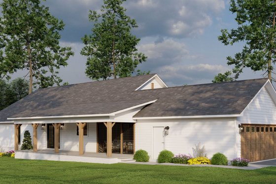 Exterior - Other Elevation 3 for Country House Plan #17-2612 - 3 bed, 2 bath