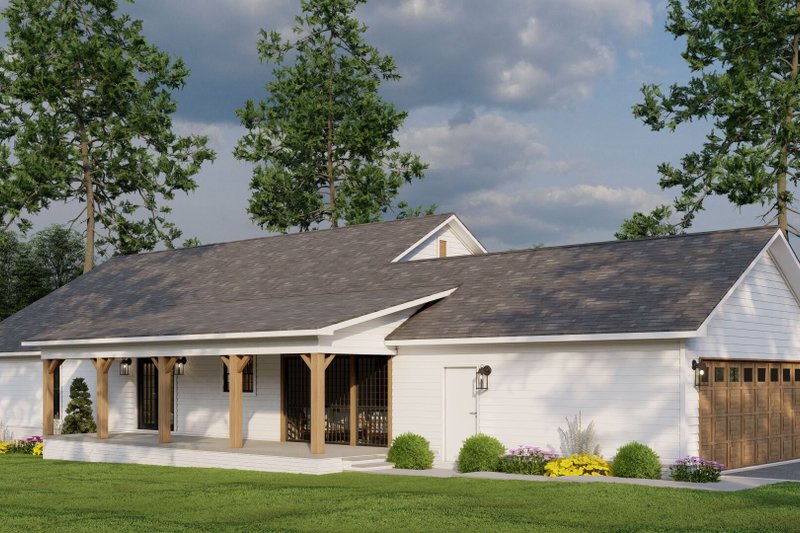 Architectural House Design - Exterior - Other Elevation 3 for Country House Plan #17-2612 - 3 bed, 2 bath