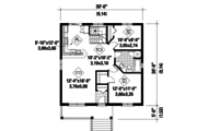 Country Style House Plan - 2 Beds 1 Baths 900 Sq/Ft Plan #25-4638 
