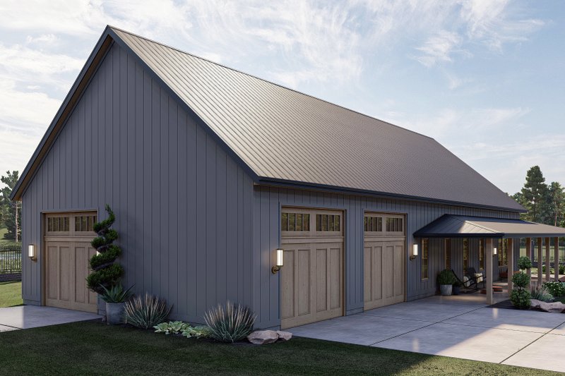 House Design - Exterior - Other Elevation 1 for Barndominium House Plan #455-244 - 3 bed, 2 bath