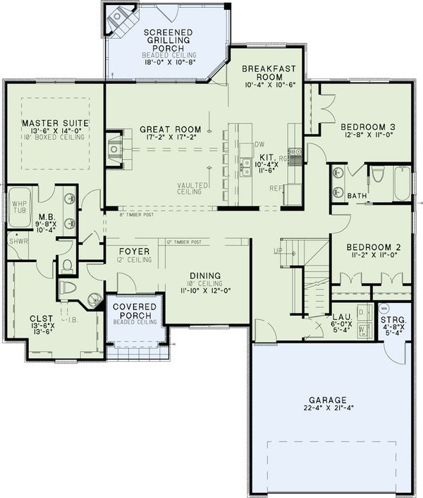 Home Plan - European Floor Plan - Main Floor Plan #17-2488