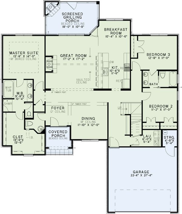 House Plan Design - European Floor Plan - Main Floor Plan #17-2488