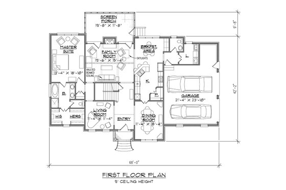 Floor Plan - Main Floor for Traditional House Plan #1054-71 - 4 bed, 3.5 bath