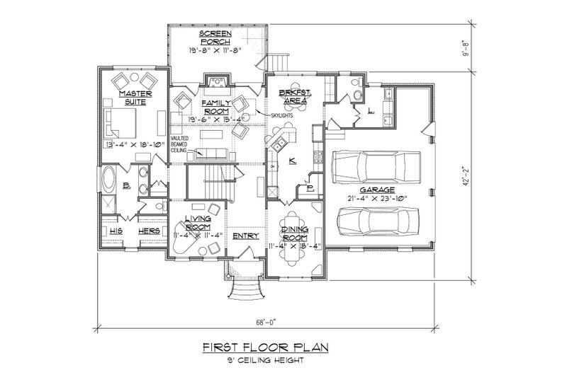 Dream House Plan - Floor Plan - Main Floor for Traditional House Plan #1054-71 - 4 bed, 3.5 bath