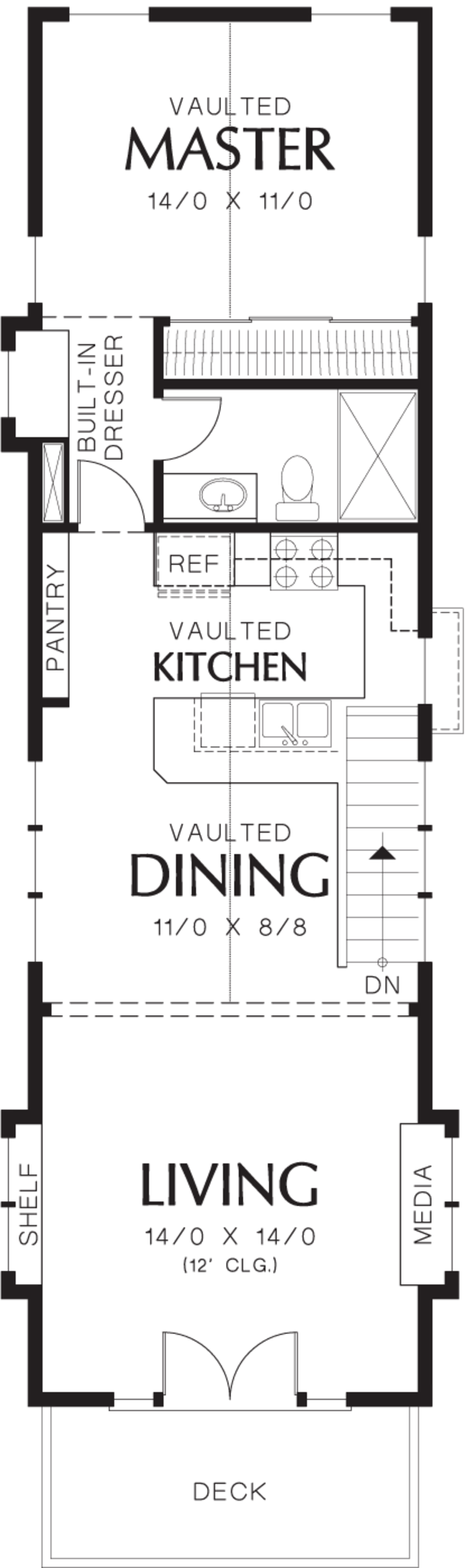 Craftsman Floor Plan - Upper Floor Plan #48-569