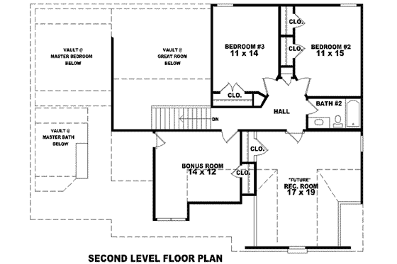 Floor Plan - Upper Floor for Traditional House Plan #81-1424 - 3 bed, 2.5 bath