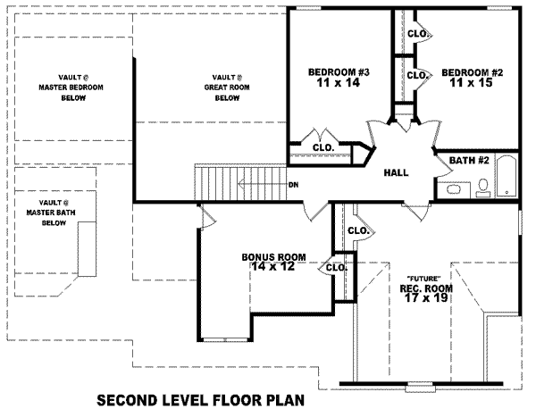 Floor Plan - Upper Floor for Traditional House Plan #81-1424 - 3 bed, 2.5 bath