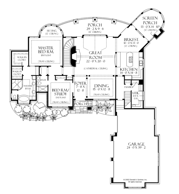Architectural House Design - European Floor Plan - Main Floor Plan #929-893