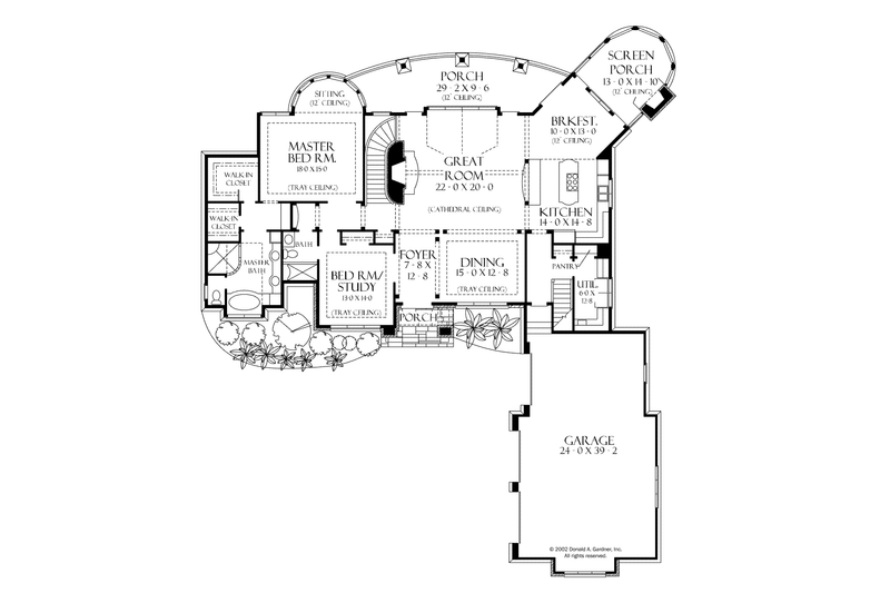 Home Plan - Floor Plan - Main Floor for European House Plan #929-893 - 5 bed, 5 bath