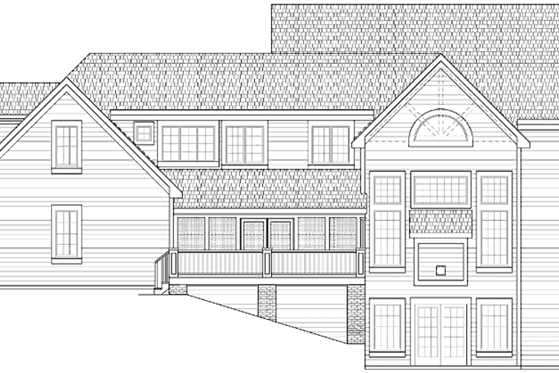 Dream House Plan - Exterior - Rear Elevation for Colonial House Plan #328-429 - 3 bed, 2.5 bath