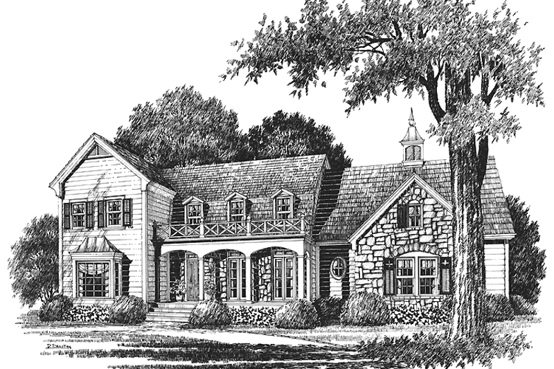 Dream House Plan - Country Exterior - Front Elevation Plan #429-196