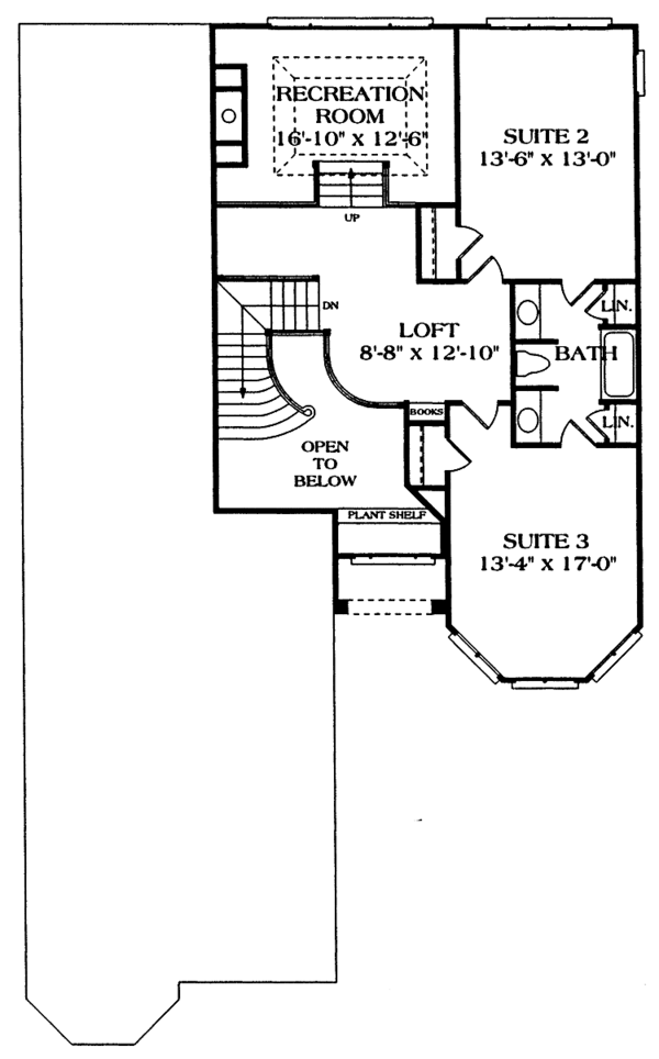 House Plan Design - Craftsman Floor Plan - Upper Floor Plan #453-221