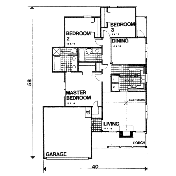 House Design - Floor Plan - Main Floor Plan #30-133
