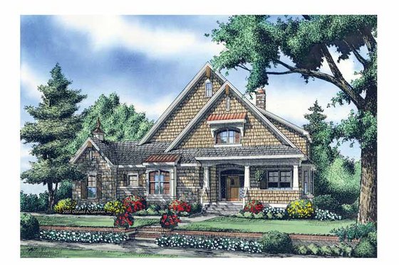 Exterior - Front Elevation 3 for Craftsman House Plan #929-871 - 5 bed, 4 bath