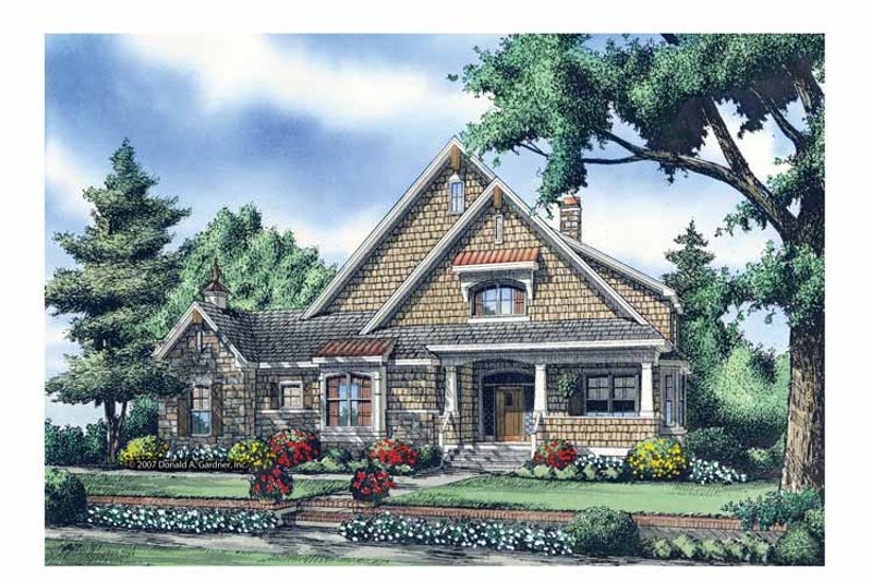 Home Plan - Exterior - Front Elevation 3 for Craftsman House Plan #929-871 - 5 bed, 4 bath
