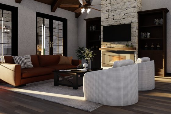 Interior - Family Room 3 for European House Plan #17-2523 - 4 bed, 2.5 bath
