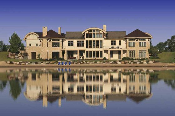Exterior - Rear Elevation for Contemporary House Plan #928-67 - 4 bed, 4 bath