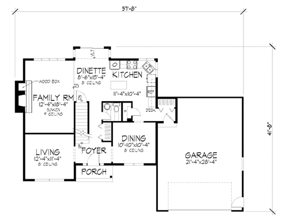 House Plan Design - Prairie Floor Plan - Main Floor Plan #320-1423