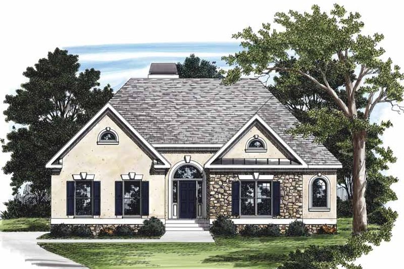 Architectural House Design - Country Exterior - Front Elevation Plan #927-124