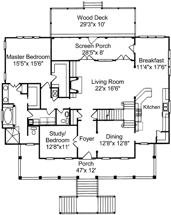 Home Plan - Country Floor Plan - Main Floor Plan #37-242