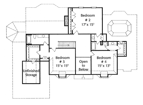 Dream House Plan - European Floor Plan - Upper Floor Plan #429-147