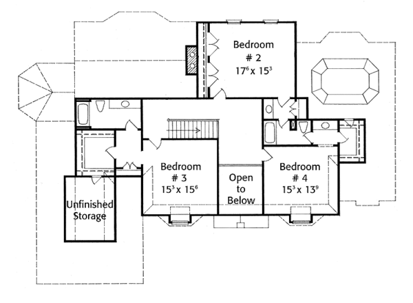 Home Plan - European Floor Plan - Upper Floor Plan #429-147