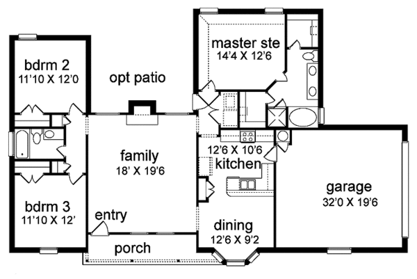 Home Plan - Country Floor Plan - Main Floor Plan #84-749