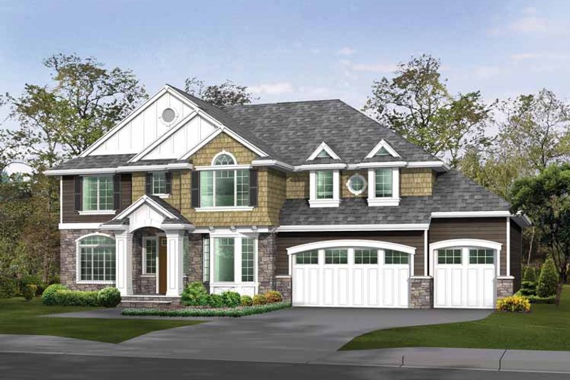 Dream House Plan - Craftsman Exterior - Front Elevation Plan #132-463